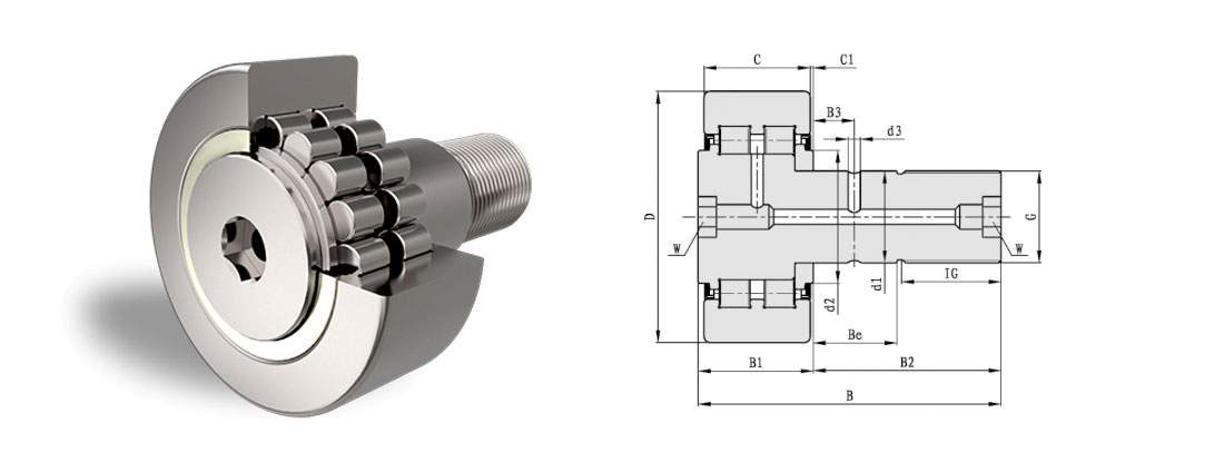 Stud Type Track Roller Bearings/Cam Followers NUKR Series